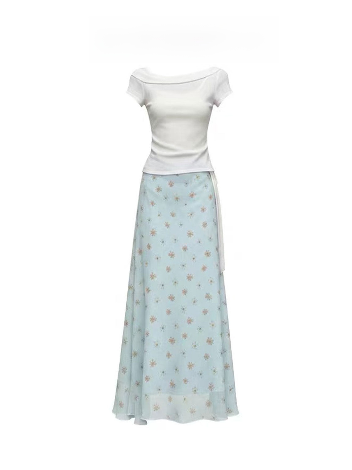 Korean Style A Line Shirt Dress - Koreański Design Sukienka A-Line z Rybim