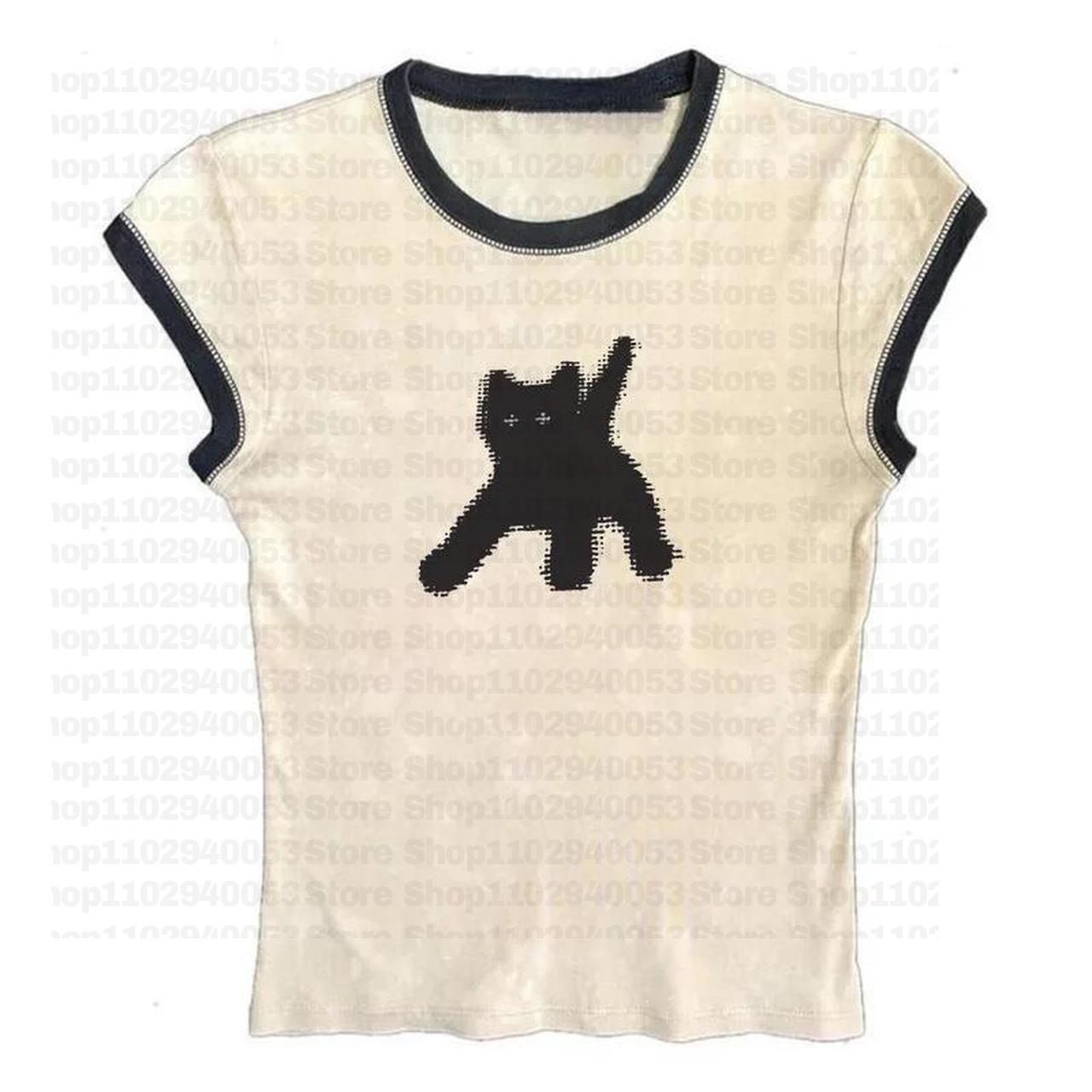 Y2K Graphic Baby Tee Crop - Estetyczny damski list wydruk graficzny gotycki