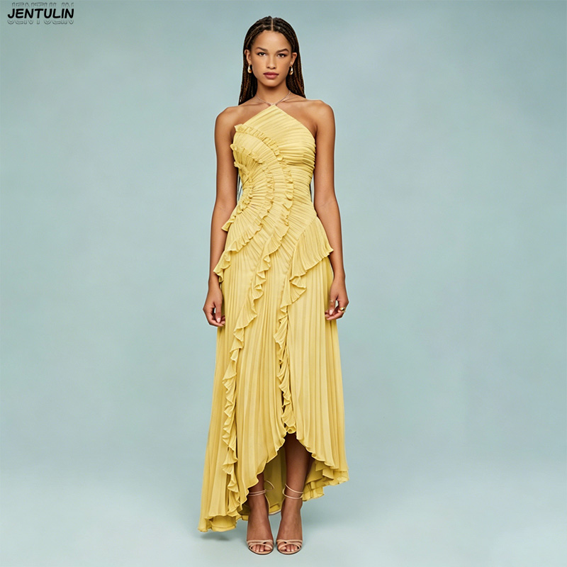 Elegancka fioletowa suknia bal – Y2K Backless Halter Mini Dress recenzja i cena