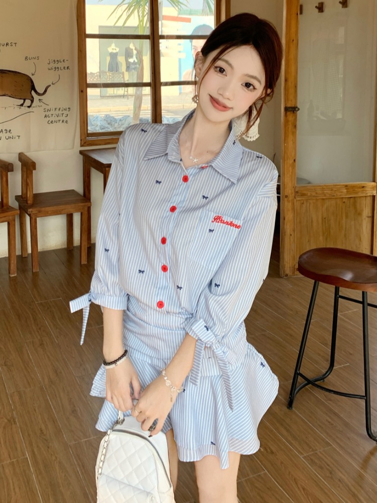 Koreańska sukienka koszulowa w – Korean Style A Line Shirt Dress recenzja i cena