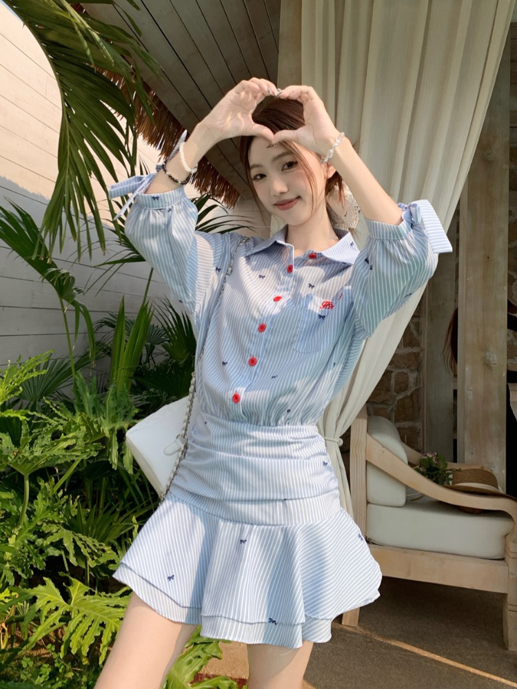 Koreańska sukienka koszulowa w – Korean Style A Line Shirt Dress recenzja i cena