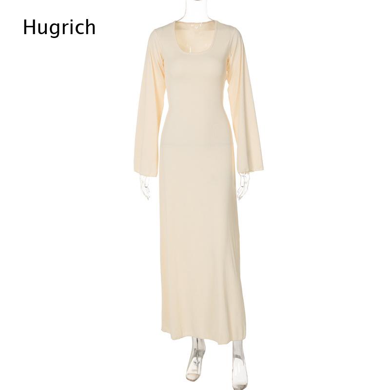 Elegancka damska sukienka maxi – Bodycon Long Sleeve Ribbed Dress recenzja i cena
