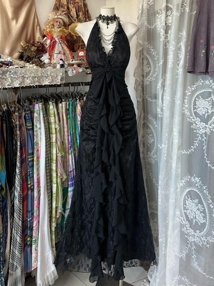 Sukienka Y2K Vintage Halter Be – Y2K Backless Halter Mini Dress recenzja i cena