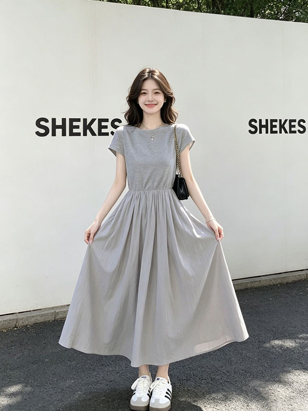 Sukienka wyszczuplająca w styl – Korean Style A Line Shirt Dress recenzja i cena