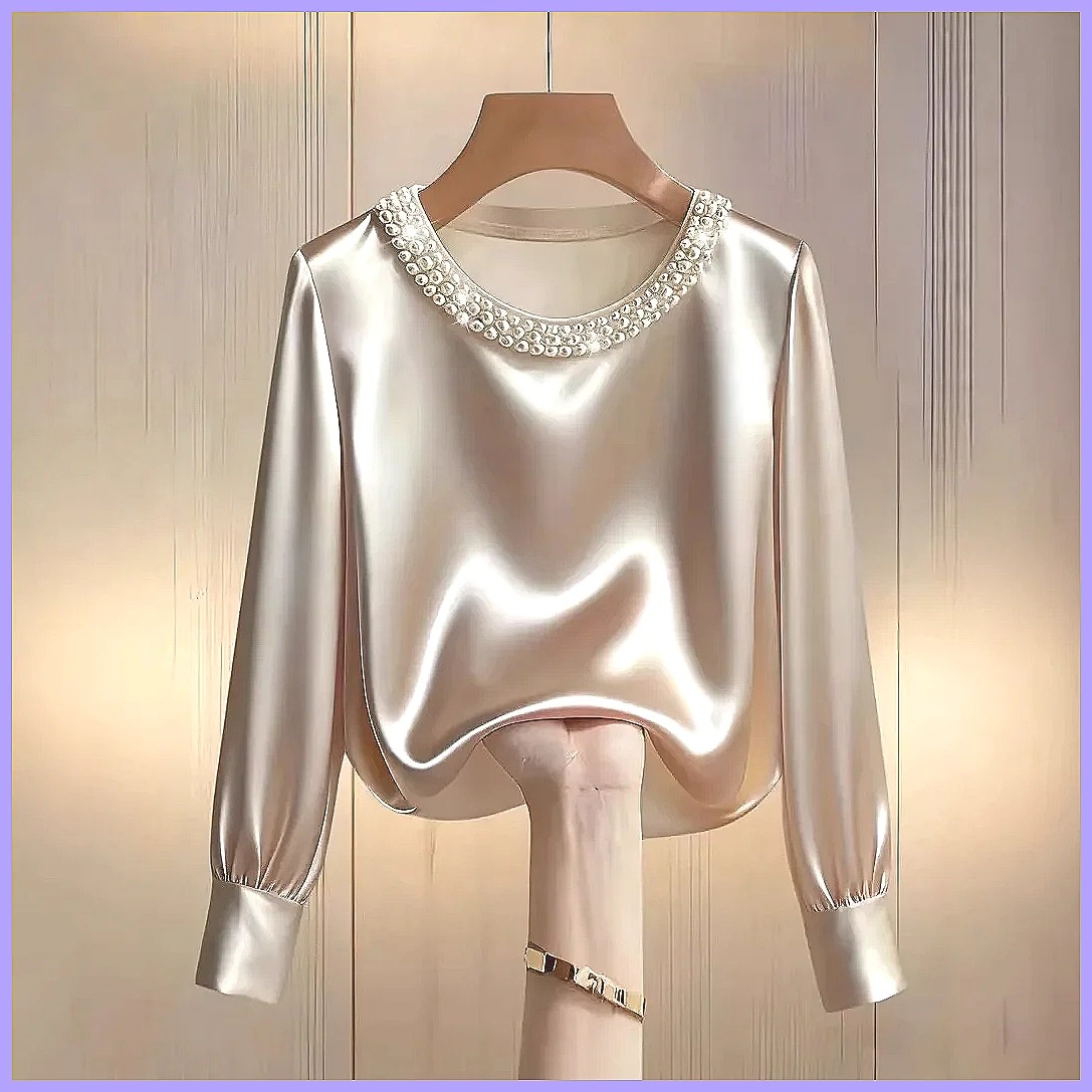 Elegancka satynowa bluzka z ko – Blouses recenzja i cena