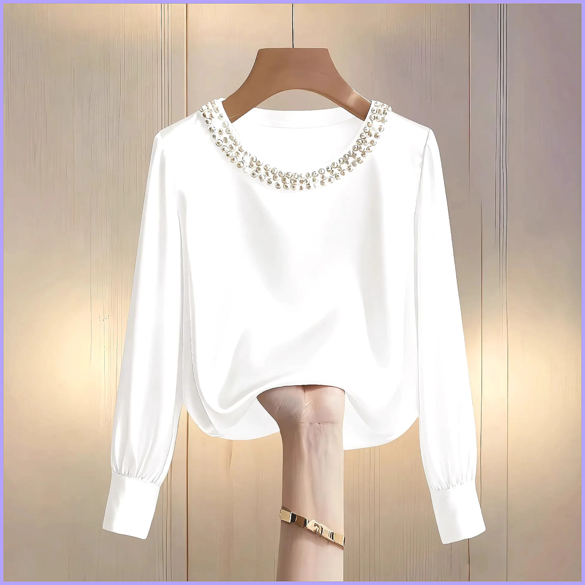 Elegancka satynowa bluzka z ko – Blouses recenzja i cena