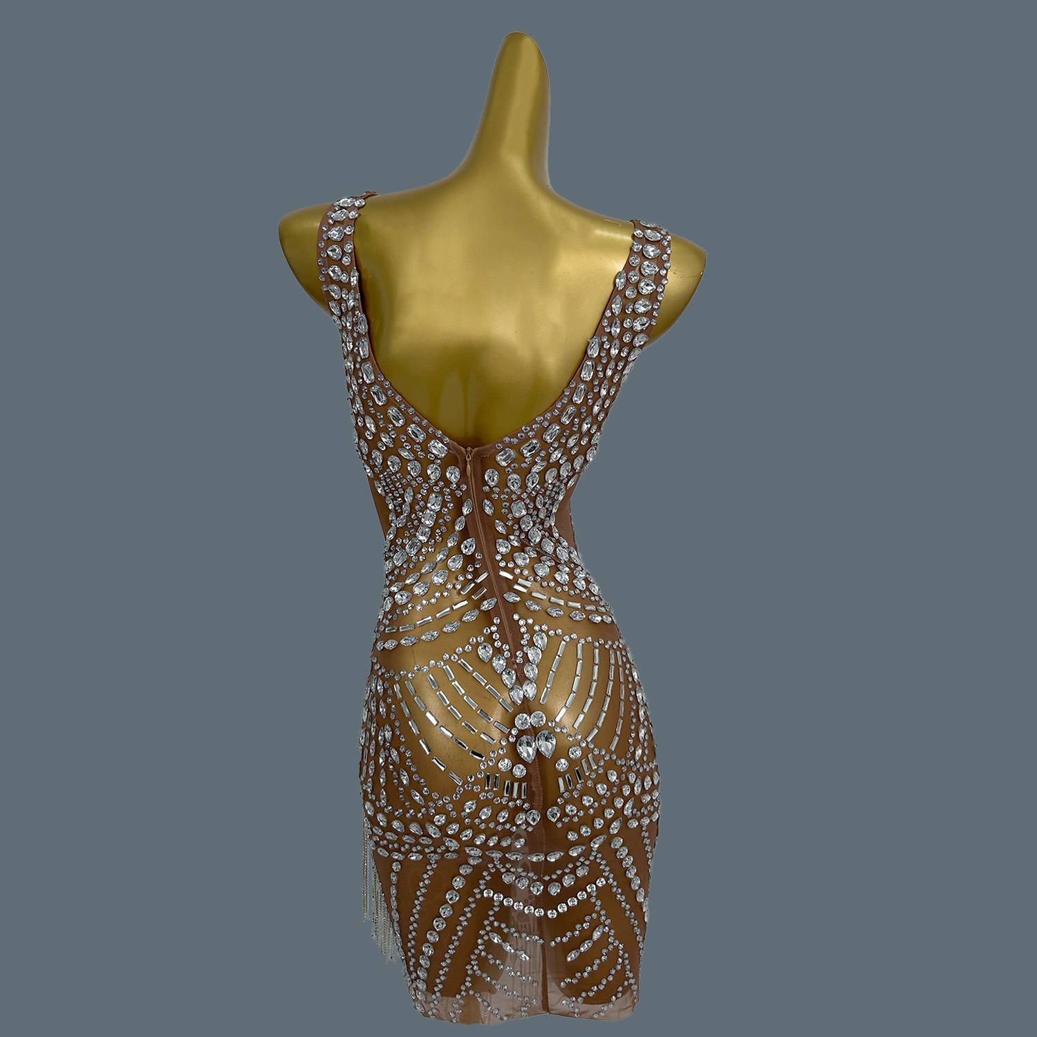 Seksowne sukienki wieczorowe d – Sparkly Rhinestone Club Party Dress recenzja i cena