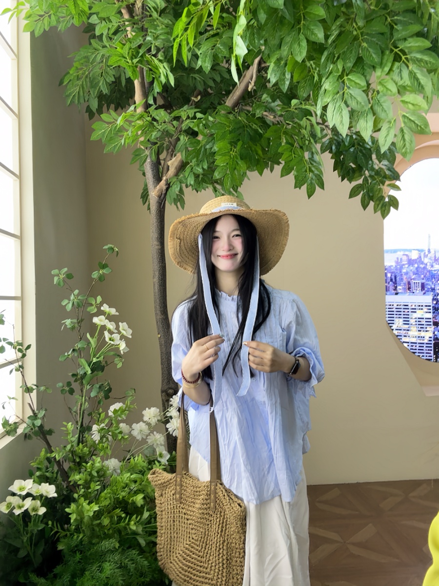 Damski zestaw letni: niebieska – Korean Style A Line Shirt Dress recenzja i cena