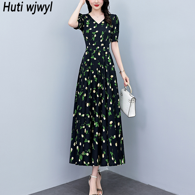 Letnie sukienki midi z krótkim – French Vintage Floral Midi Dress recenzja i cena