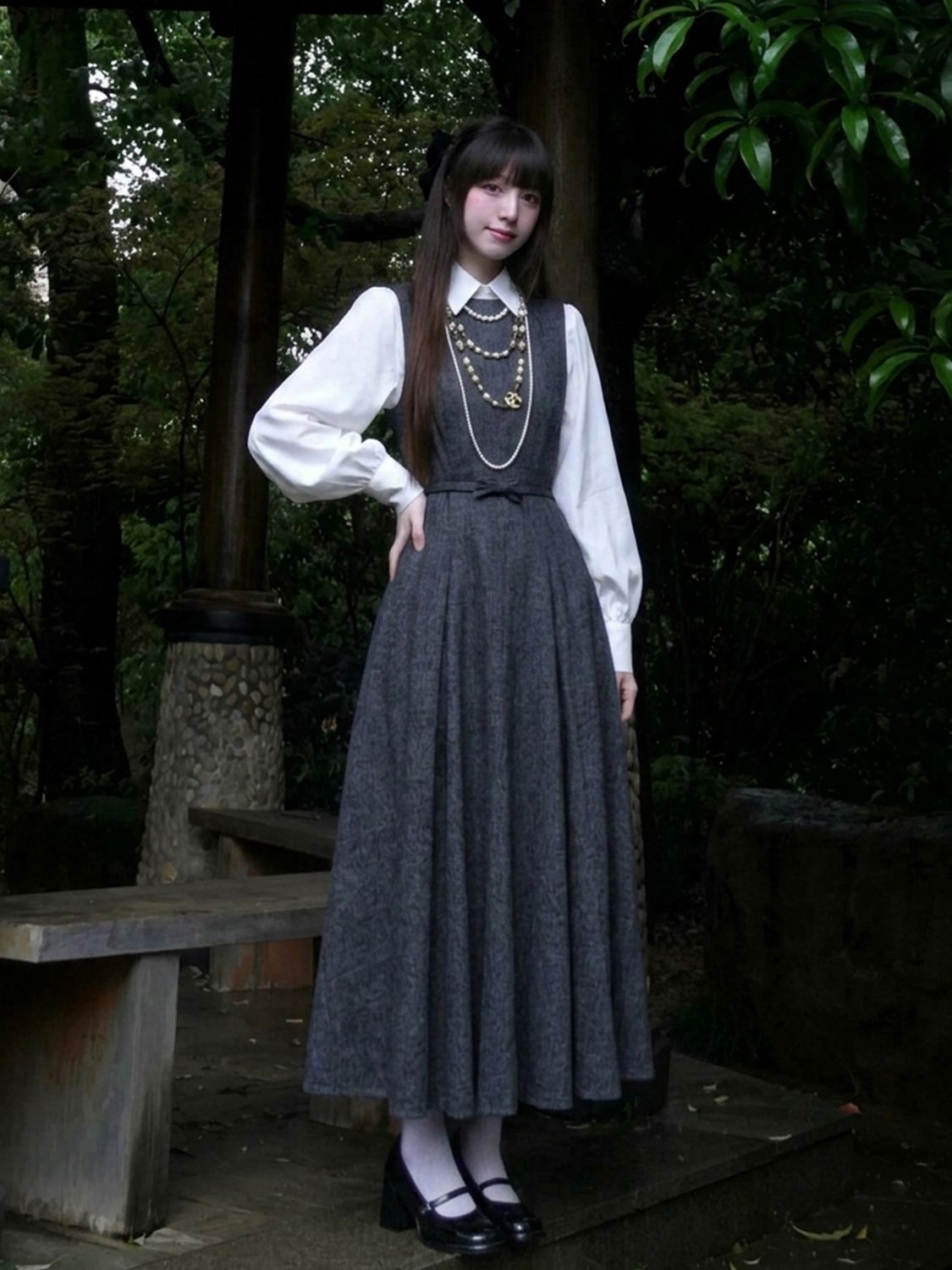 Koreański zestaw sukienek w st – Korean Style A Line Shirt Dress recenzja i cena