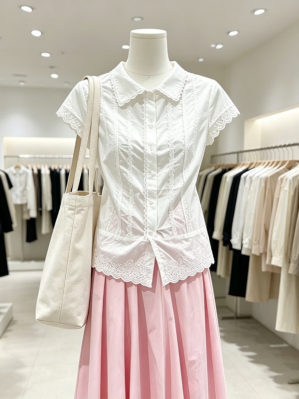Elegancki letni zestaw dla kob – Korean Style A Line Shirt Dress recenzja i cena