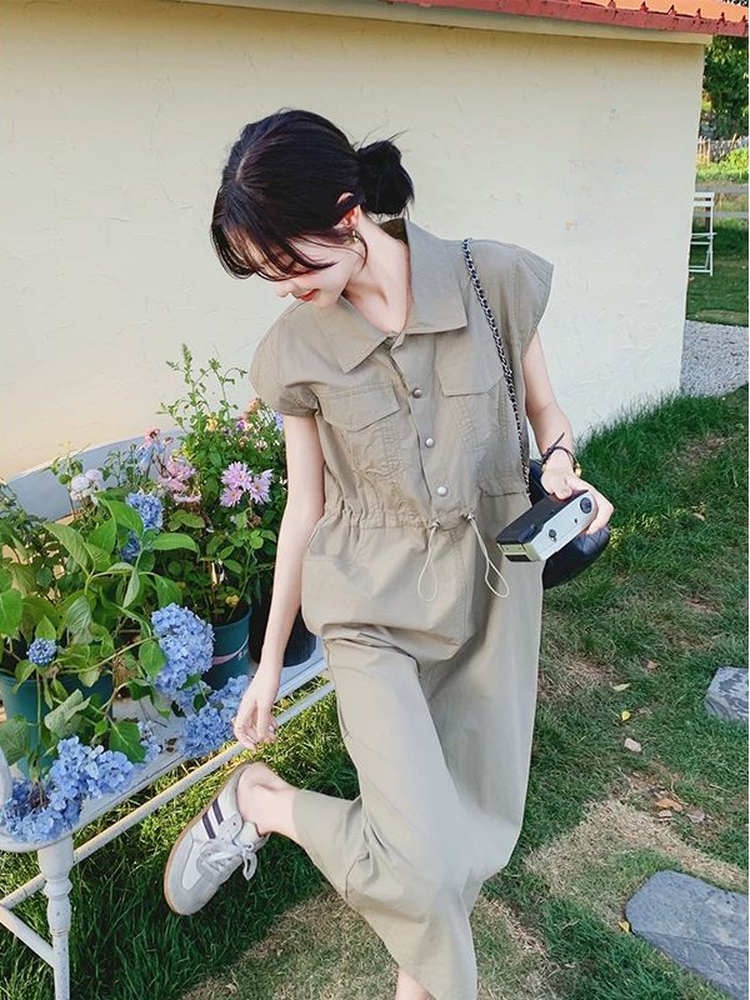 Wyszczuplająca sukienka koszul – Korean Style A Line Shirt Dress recenzja i cena