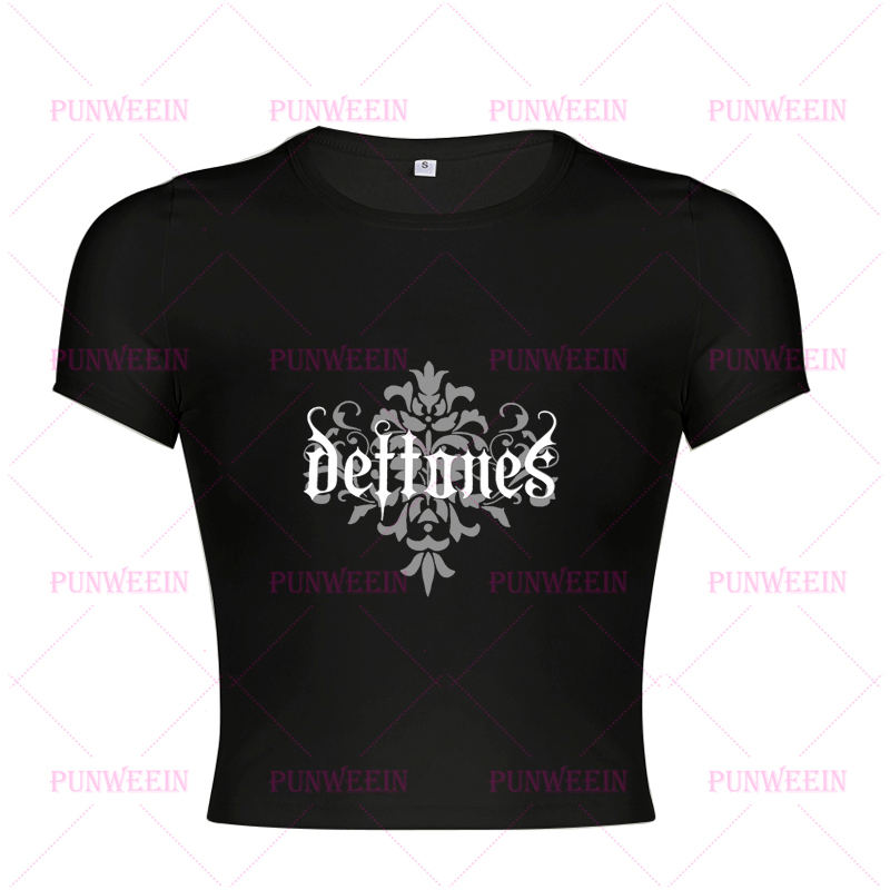 Estetyczna odzież uliczna Goth – Y2K Graphic Baby Tee Crop recenzja i cena
