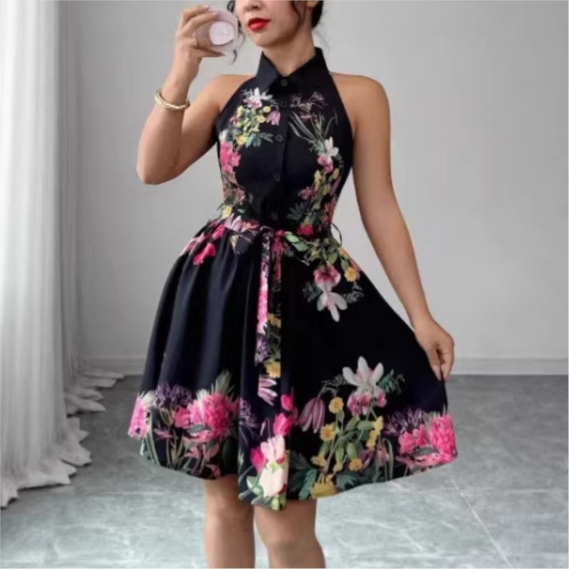 Damska sukienka w kwiaty, nowy – French Vintage Floral Midi Dress recenzja i cena