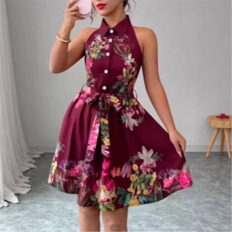 Damska sukienka w kwiaty, nowy – French Vintage Floral Midi Dress recenzja i cena