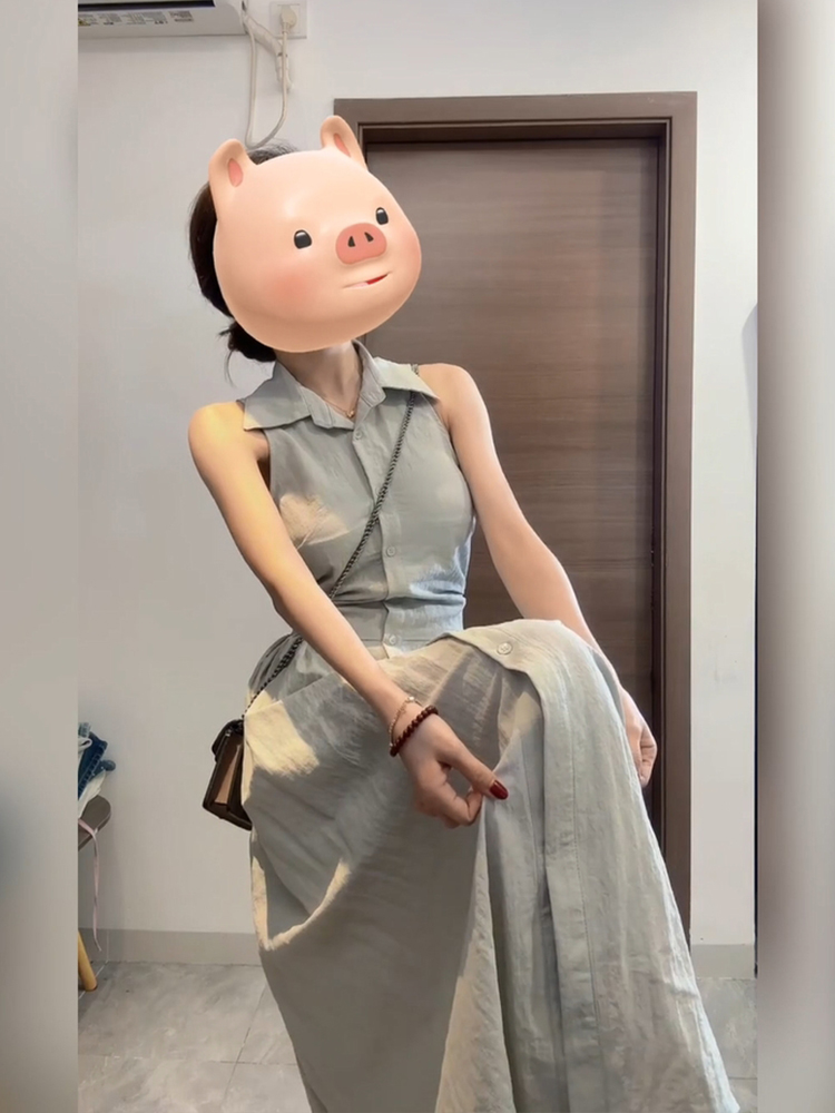 XZY Elegancka, codzienna sukie – Korean Style A Line Shirt Dress recenzja i cena