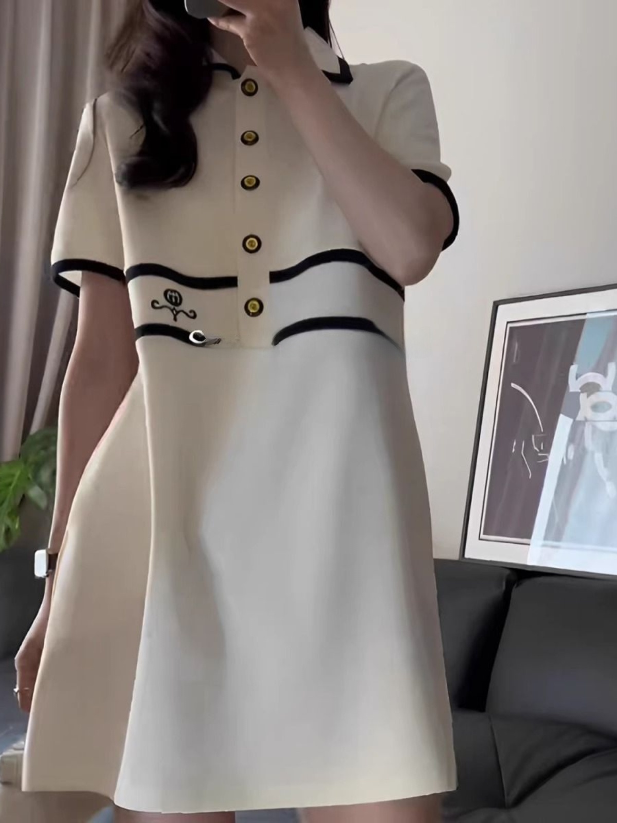 Sukienka plus size z krótkim r – Korean Style A Line Shirt Dress recenzja i cena