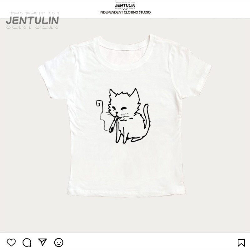 Koreański styl Y2k lata 90. Cr – Y2K Graphic Baby Tee Crop recenzja i cena