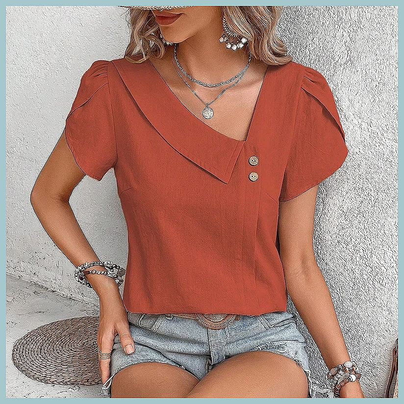 Damska bluzka w jednolitym kol – Blouses recenzja i cena