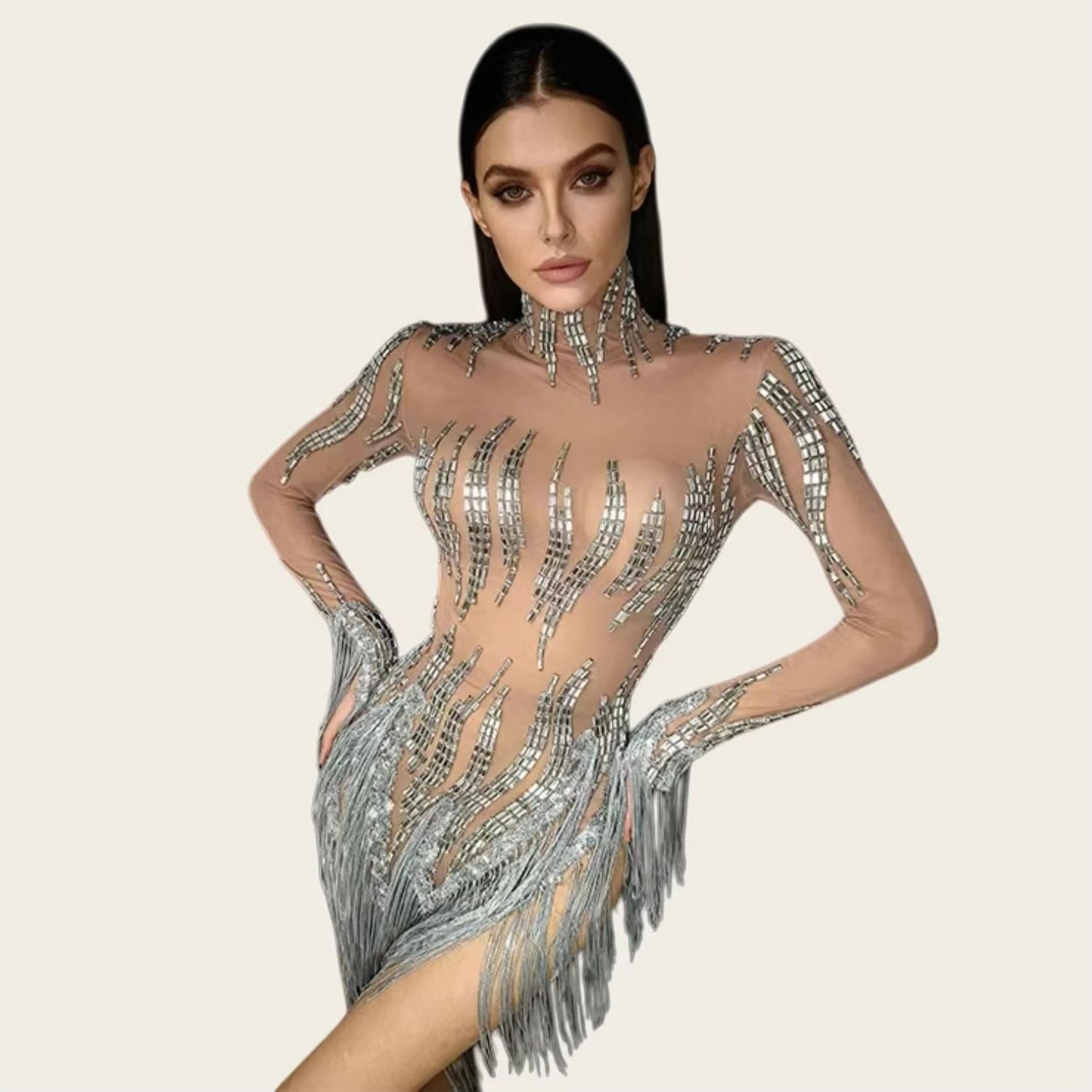 Błyszczące sukienki mini z frę – Sparkly Rhinestone Club Party Dress recenzja i cena