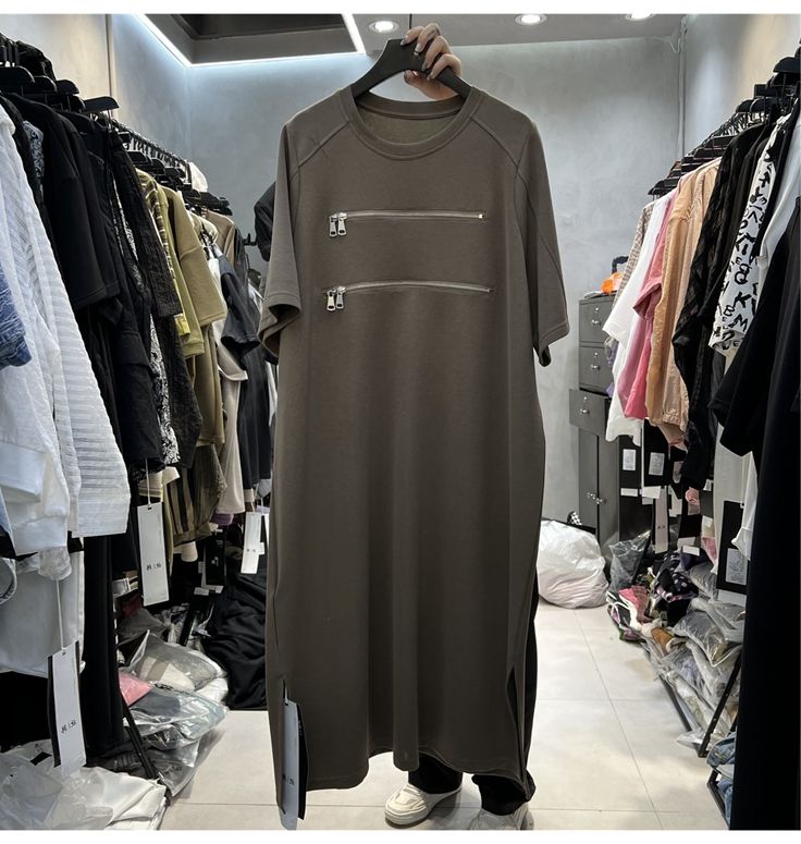 Sukienka T-shirt damska plus s – Korean Style A Line Shirt Dress recenzja i cena